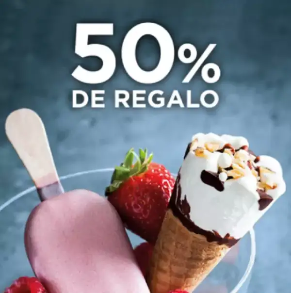 50% de Regalo en Helados 50% de Regalo en Helados