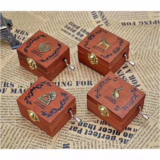 Cajas de madera musicales vintage Cajas de madera musicales vintage