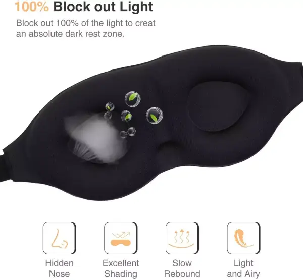 Antifaz para dormir viscoeslático + tapones Antifaz para dormir viscoeslático + tapones