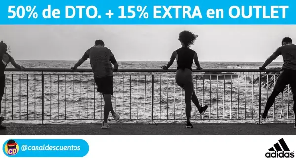 50% de dto. + 15% Extra en Outlet Adidas 50% de dto. + 15% Extra en Outlet Adidas