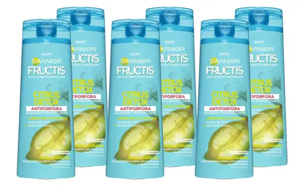 6 Botes Champú anticaspa Fructis Garnier 6 Botes Champú anticaspa Fructis Garnier