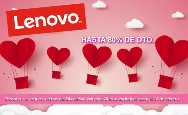 Hasta 80% de dto. en ordenadores, tablets y accesorios Lenovo Hasta 80% de dto. en ordenadores, tablets y accesorios Lenovo