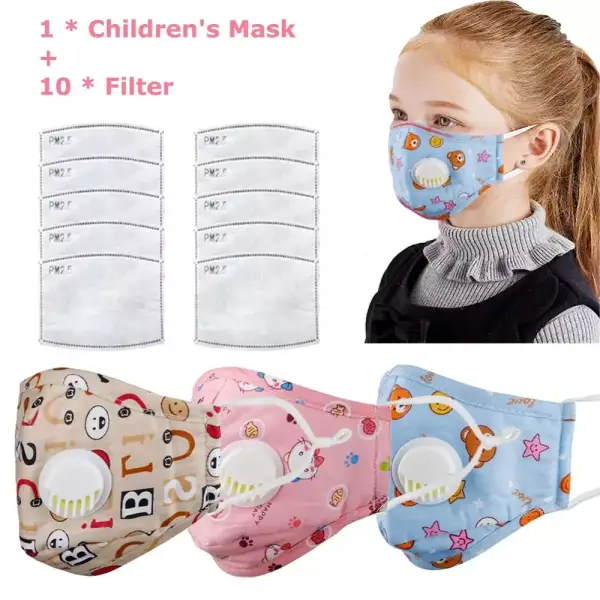 Mascarilla para niños + 10 Filtros KN95 Mascarilla para niños + 10 Filtros KN95