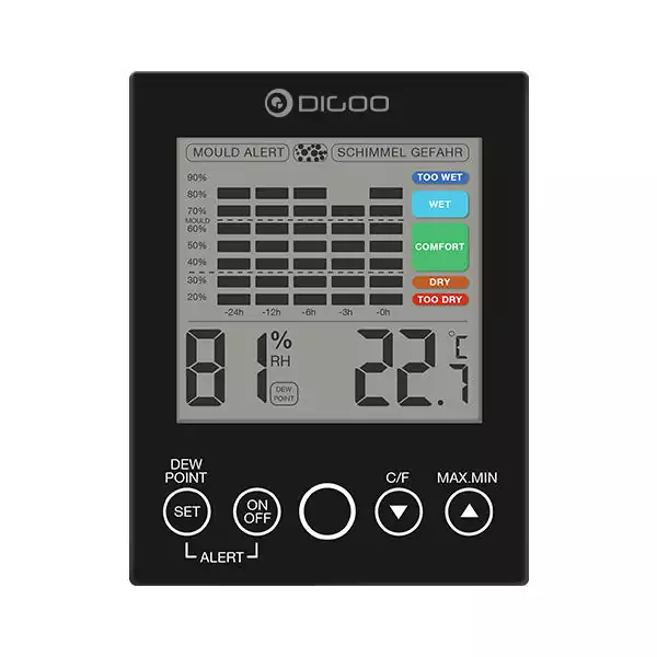 Detector de temperatura y humedad Digoo DG-TH2048 Detector de temperatura y humedad Digoo DG-TH2048