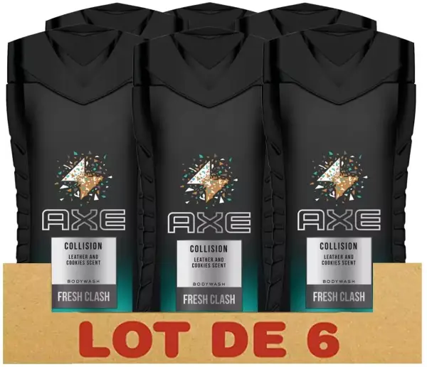 Pack 6 Geles de ducha Axe Collision 250 ml Pack 6 Geles de ducha Axe Collision 250 ml