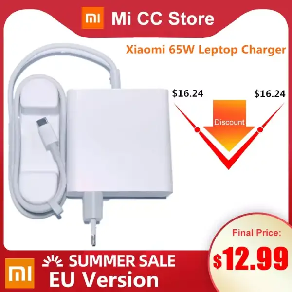 Cargador Xiaomi 65W Cargador Xiaomi 65W