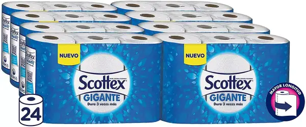 24 rollos papel de cocina Scottex gigante 24 rollos papel de cocina Scottex gigante