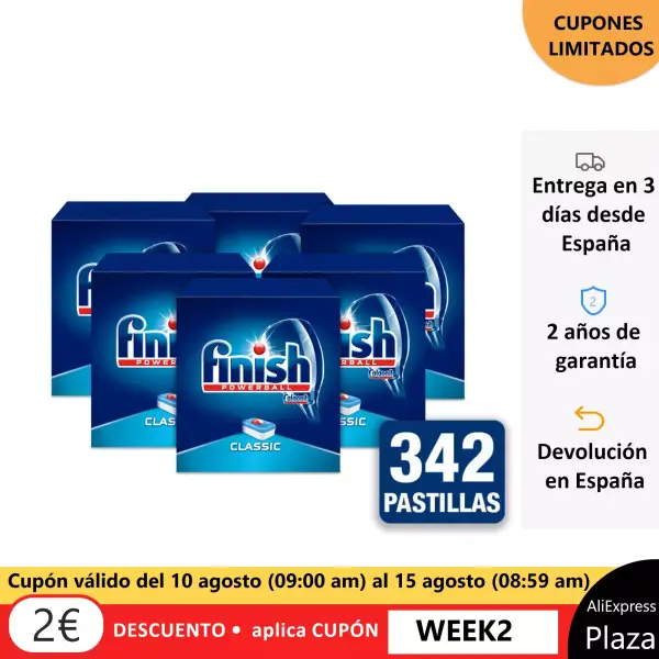 Pack 6 Pastillas para el Lavavajillas Finish Classic Pack 6 Pastillas para el Lavavajillas Finish Classic