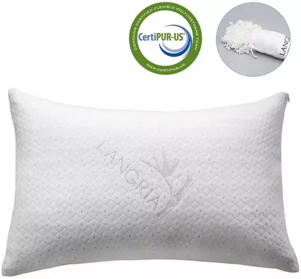 Almohada de Espuma LANGRIA Bambú e hipoalergénica Almohada de Espuma LANGRIA Bambú e hipoalergénica