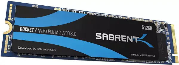 SSD NVME Sabrent 512GB M.2 2280 SSD NVME Sabrent 512GB M.2 2280