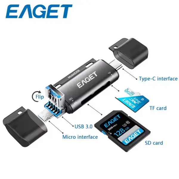 Lector de tarjetas USB3.0 + OTG + USB-C Lector de tarjetas USB3.0 + OTG + USB-C