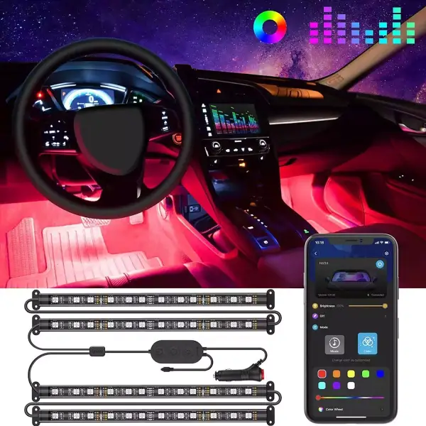 4 tiras RGB LED al ritmo de la música 4 tiras RGB LED al ritmo de la música