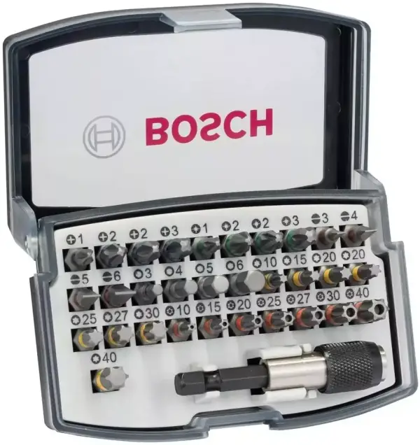Set de 32 Unidades para atornillar Bosch Professional Set de 32 Unidades para atornillar Bosch Professional