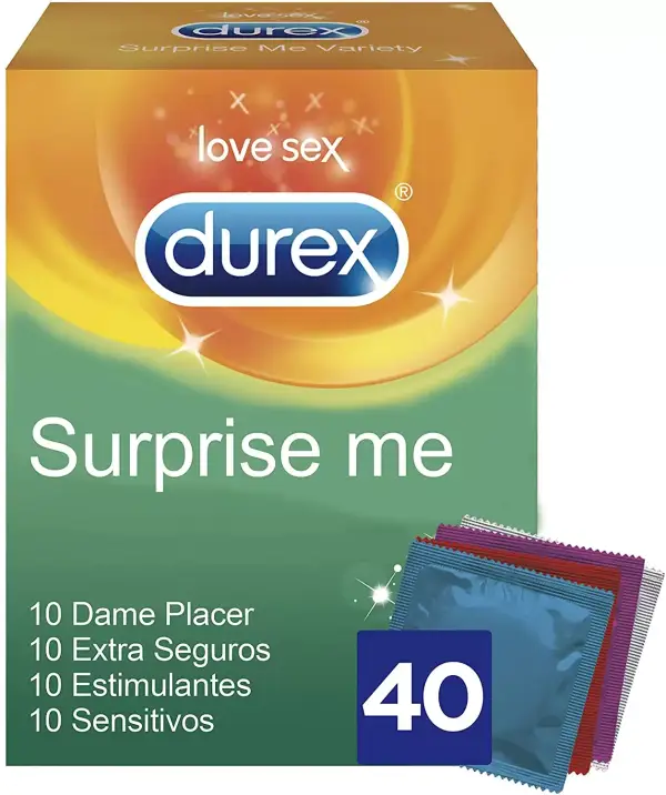 40 Preservativos Durex Mixtos Surprise Me 40 Preservativos Durex Mixtos Surprise Me