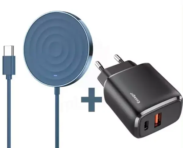 Cargador Inalámbrico 15W + Cargador Dual QC USB-C 20W Essager Cargador Inalámbrico 15W + Cargador Dual QC USB-C 20W Essager