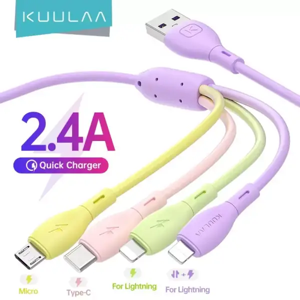 Cable 4 en 1 Kuulaa 2.4A Cable 4 en 1 Kuulaa 2.4A