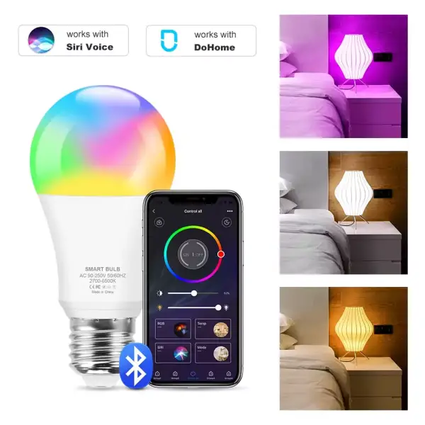 Bombilla Inteligente RGB+W compatible con Siri Bombilla Inteligente RGB+W compatible con Siri