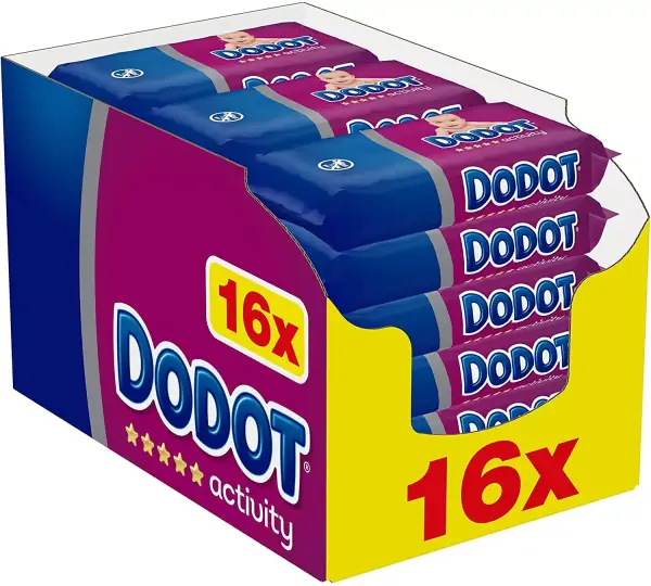 Lote de 16 Packs de 54 Toallitas Dodot Activity Lote de 16 Packs de 54 Toallitas Dodot Activity
