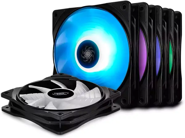 Pack 5 ventiladores RGB PWM DEEP COOL RF120 Pack 5 ventiladores RGB PWM DEEP COOL RF120
