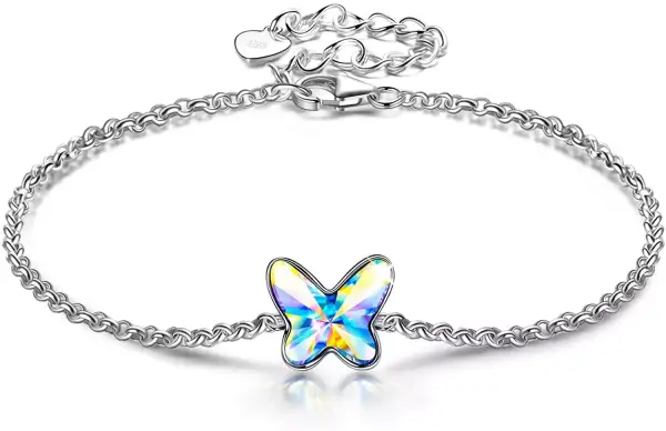 Pulsera plata ley 925 mariposa Pulsera plata ley 925 mariposa