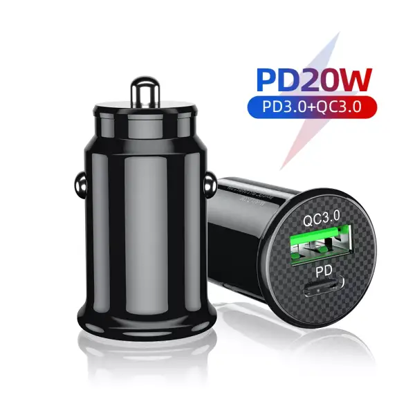 Cargador Rápido USB de 20W para coche PD3.0 Cargador Rápido USB de 20W para coche PD3.0