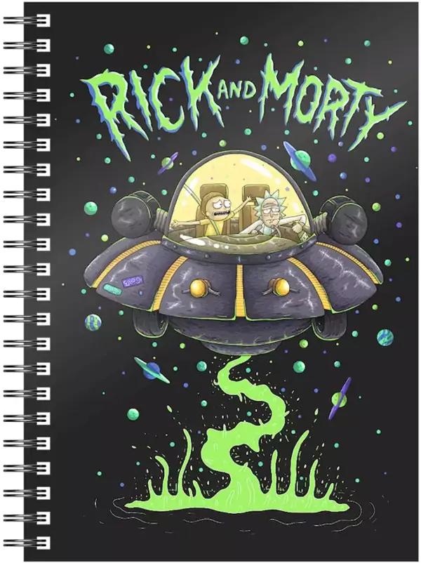 Libreta Espiral Space Ship Rick y Morty Libreta Espiral Space Ship Rick y Morty