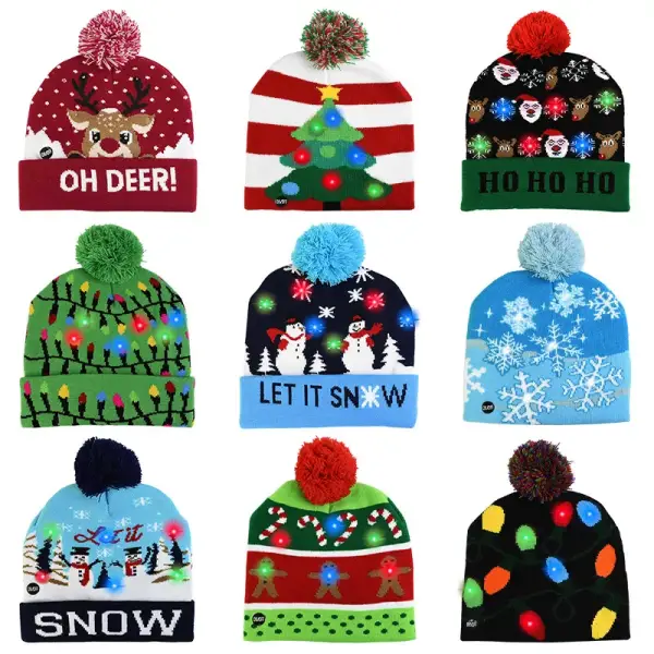 Gorro de punto con luz LED Gorro de punto con luz LED