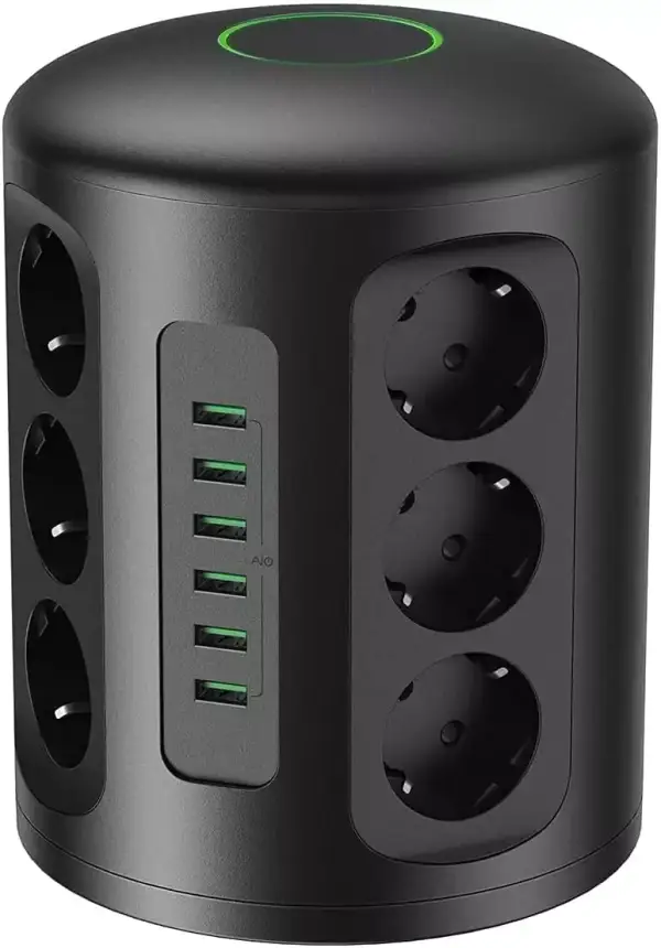 Regleta Multiusos vertical 12 Schuko + 6 USB Regleta Multiusos vertical 12 Schuko + 6 USB