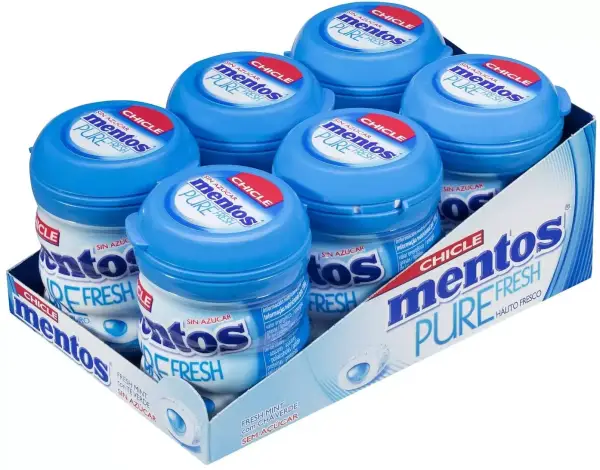 6 Botes de Chicles Mentos Sin Azúcar 6 Botes de Chicles Mentos Sin Azúcar