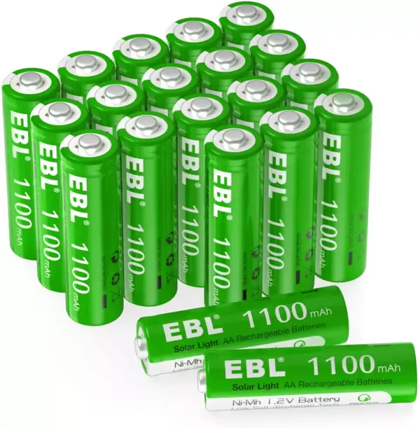 Pack 20 Pilas Recargables AA EBL 1,2V 1100mAh Pack 20 Pilas Recargables AA EBL 1,2V 1100mAh