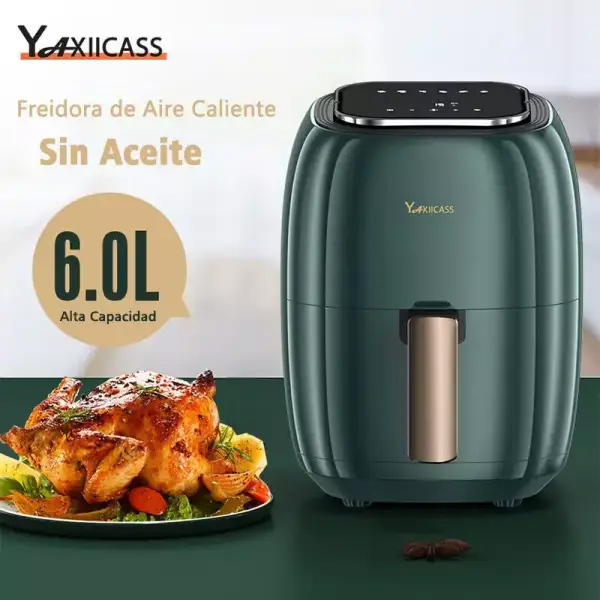 Freidora de aire sin aceite 6L 360º 1400W Freidora de aire sin aceite 6L 360º 1400W