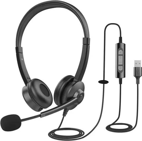 Auriculares USB con micro para conferencias Auriculares USB con micro para conferencias