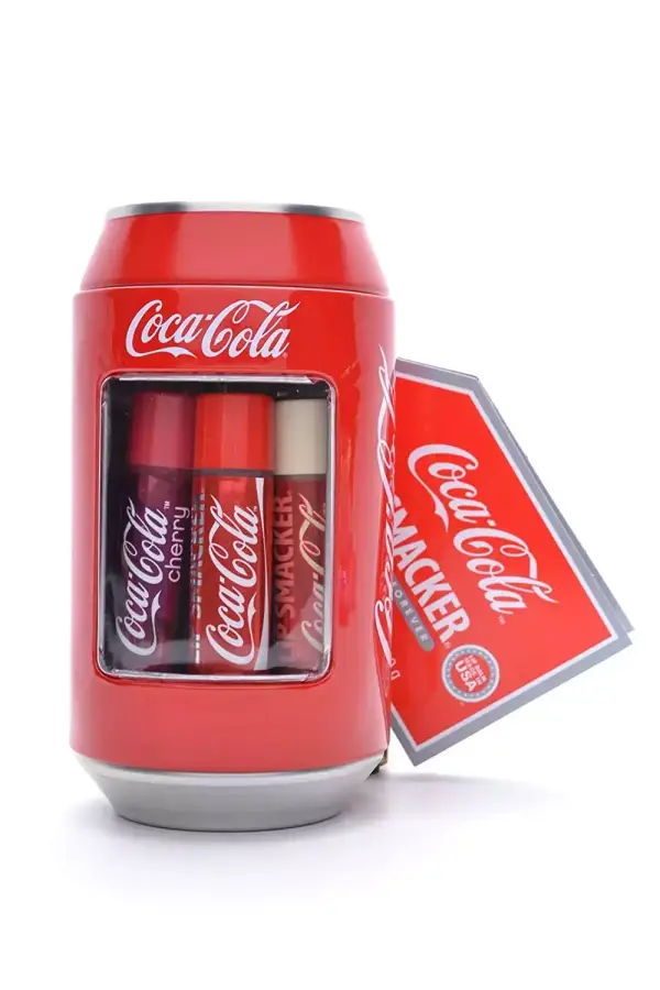 Caja de Metal de Coca Cola con 6 Bálsamos Lip Smacker Caja de Metal de Coca Cola con 6 Bálsamos Lip Smacker