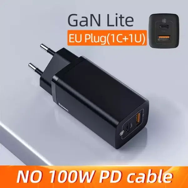 Cargador QC Baseus 65W GaN Lite Cargador QC Baseus 65W GaN Lite