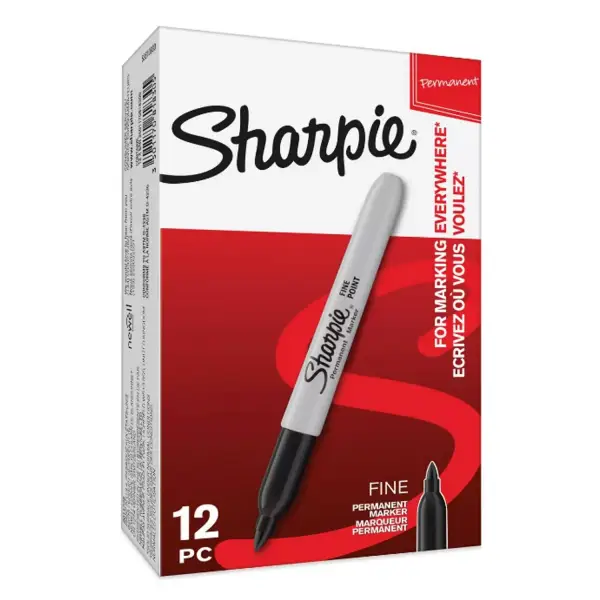 Caja de 12 Rotuladores permanentes Sharpie Caja de 12 Rotuladores permanentes Sharpie
