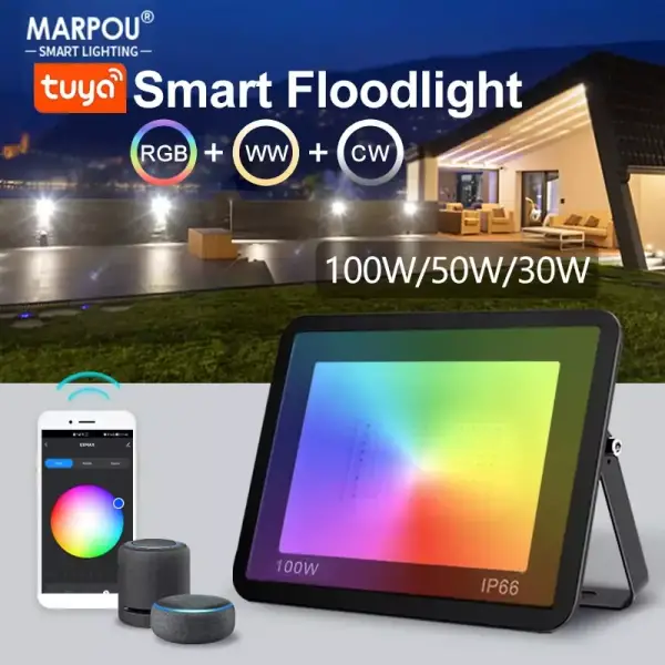 Foco LED RGB WW + CW Tuya WiFi 30W Foco LED RGB WW + CW Tuya WiFi 30W