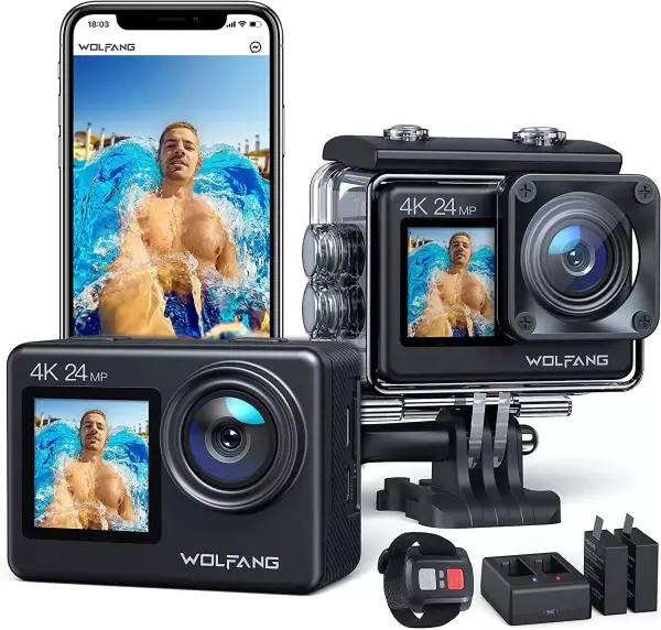 Cámara Deportiva 4K 24MP Doble Pantalla WiFi Cámara Deportiva 4K 24MP Doble Pantalla WiFi
