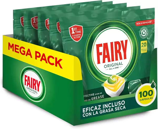 Pack de 100 cápsulas Fairy Original All in One Pack de 100 cápsulas Fairy Original All in One