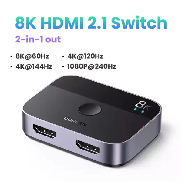 Splitter-Switch HDMI Doble 8K UGreen Splitter-Switch HDMI Doble 8K UGreen