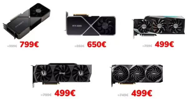 Liquidación de Gráficas RTX 3090Ti, RTX 3090, RTX3080Ti y RTX3070Ti Liquidación de Gráficas RTX 3090Ti, RTX 3090, RTX3080Ti y RTX3070Ti