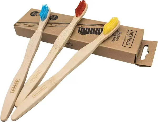 Set de 3 Cepillos de Dientes de Bambú Set de 3 Cepillos de Dientes de Bambú