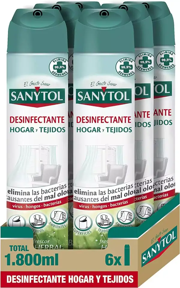 6x300ml Sanytol Desinfectante Hogar y Tejido 6x300ml Sanytol Desinfectante Hogar y Tejido