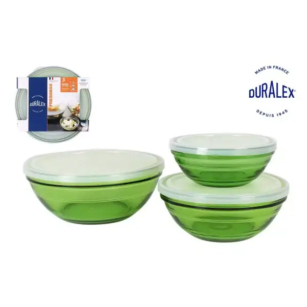 Set 3 Bols Duralex con tapa Set 3 Bols Duralex con tapa
