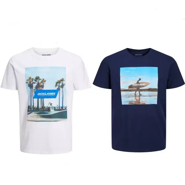2x Camiseta Jack & Jones Hombre 2x Camiseta Jack & Jones Hombre