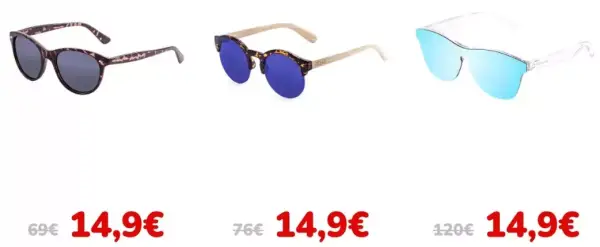 Hasta 83% de descuento en gafas de sol Hasta 83% de descuento en gafas de sol