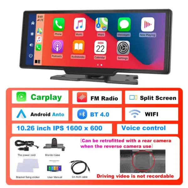 Pantalla para coche con CarPlay y Android Auto + GPS + Bluetooth Pantalla para coche con CarPlay y Android Auto + GPS + Bluetooth