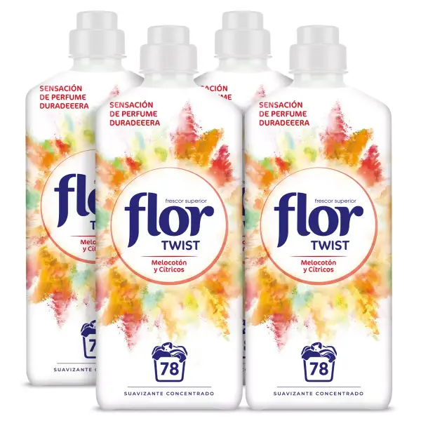 Pack de 4 Suavizantes Concentrados Flor Twist Melocotón Pack de 4 Suavizantes Concentrados Flor Twist Melocotón