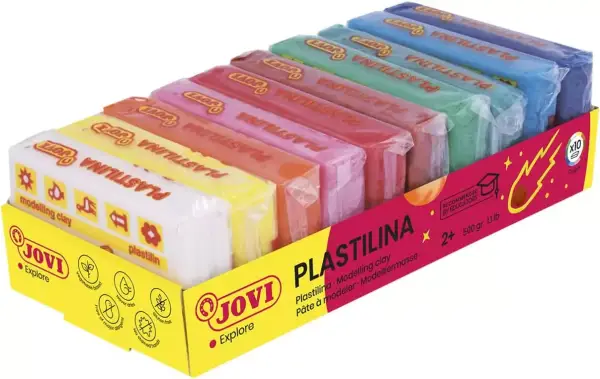 Plastilina jovi 70 tamaño pequeño bandeja de 10 unidades Plastilina jovi 70 tamaño pequeño bandeja de 10 unidades