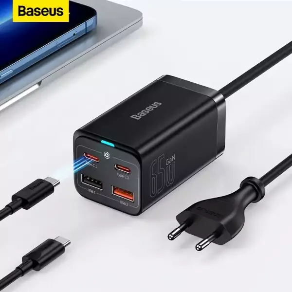 Cargador rápido de escritorio Baseus GaN3 de 65W Cargador rápido de escritorio Baseus GaN3 de 65W