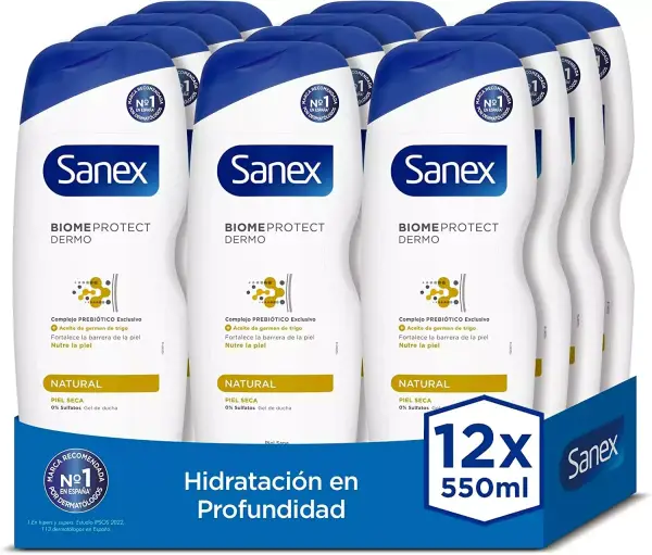 12x 550ml Gel de ducha Sanex Biomeprotect Dermo 12x 550ml Gel de ducha Sanex Biomeprotect Dermo